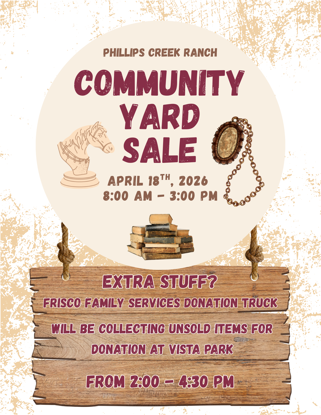Phillips Creek Ranch Community Yard Sale – April 18, 2026